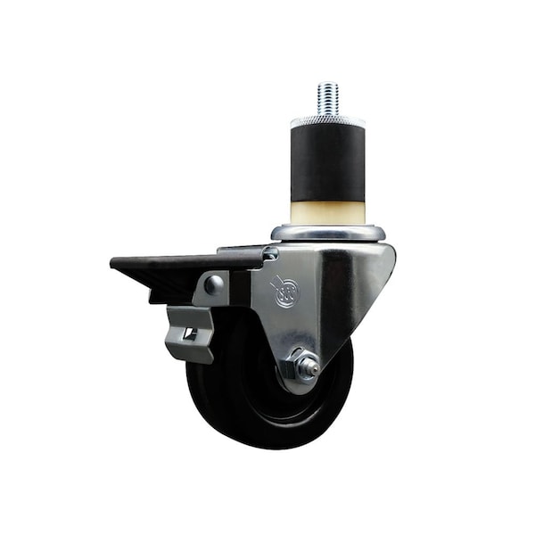 3'' Phenolic Swivel 1-7/8'' Expanding Stem Caster with Brake